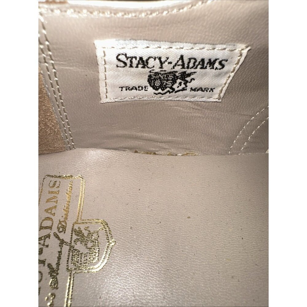 Stacy Adams Mens Ivory Leather Croc Embossed Dress Shoes Sz 11.5 D - Picture 12 of 12